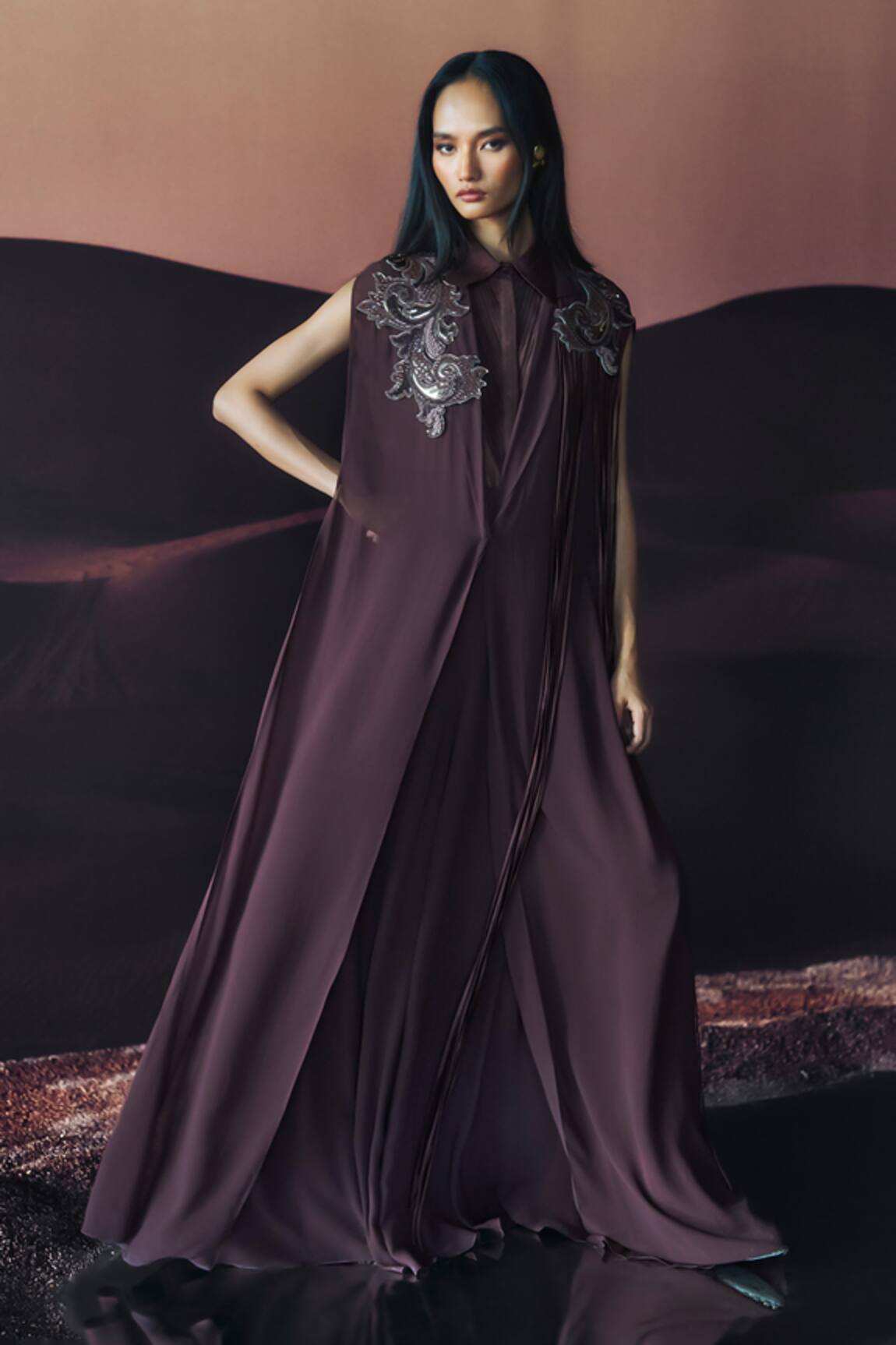 Pankaj & Nidhi Araquis Moonlit Grace Cape 