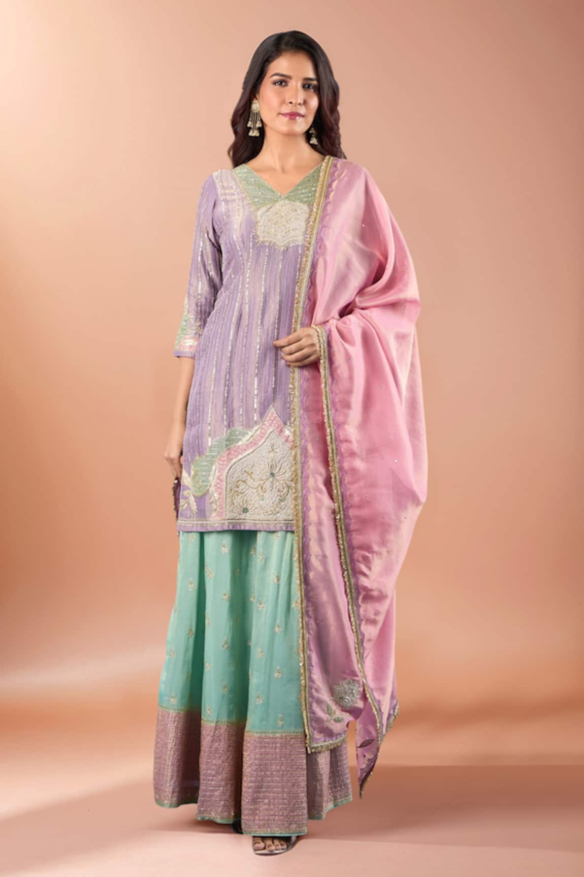Samyukta Singhania Zari Work Kurta Set 