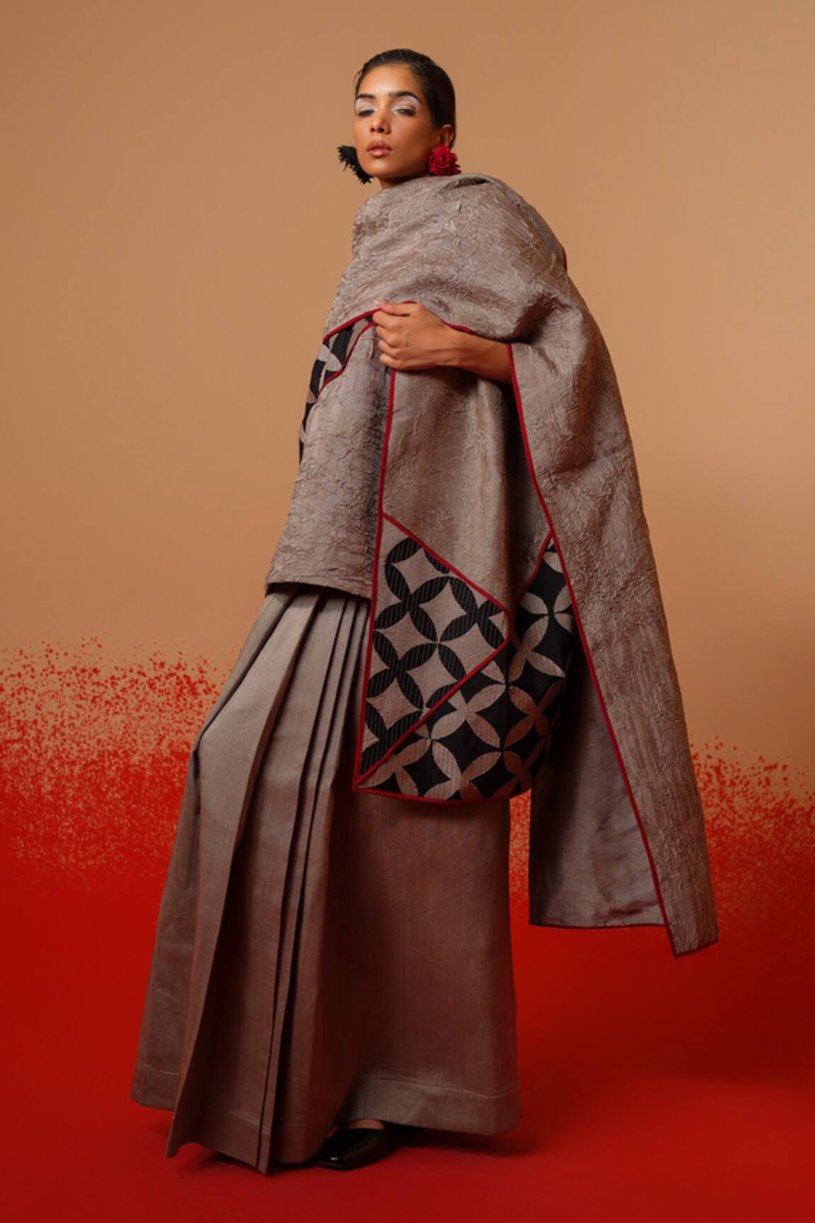 Stoique Mist Mysore Silk Skirt 