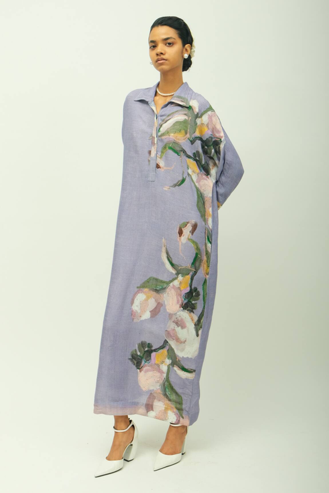 OFRIDA Nysa Hand Painted Print Dress 