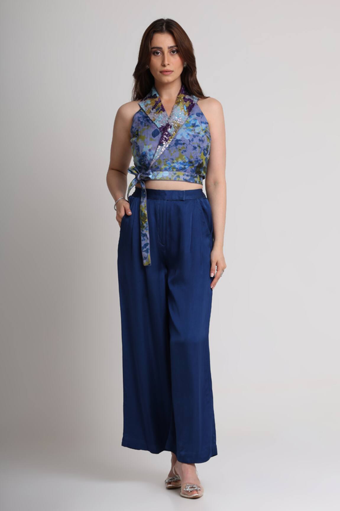 Koswi Floral Print Top With Pant