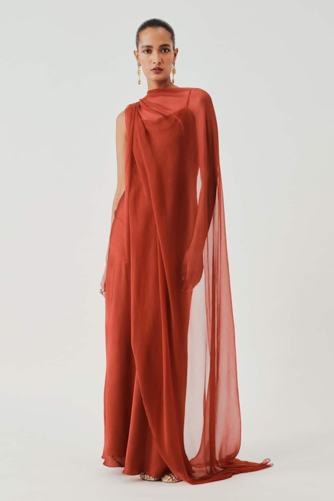 Aroka Tyra Slip Dress With Scarf 
