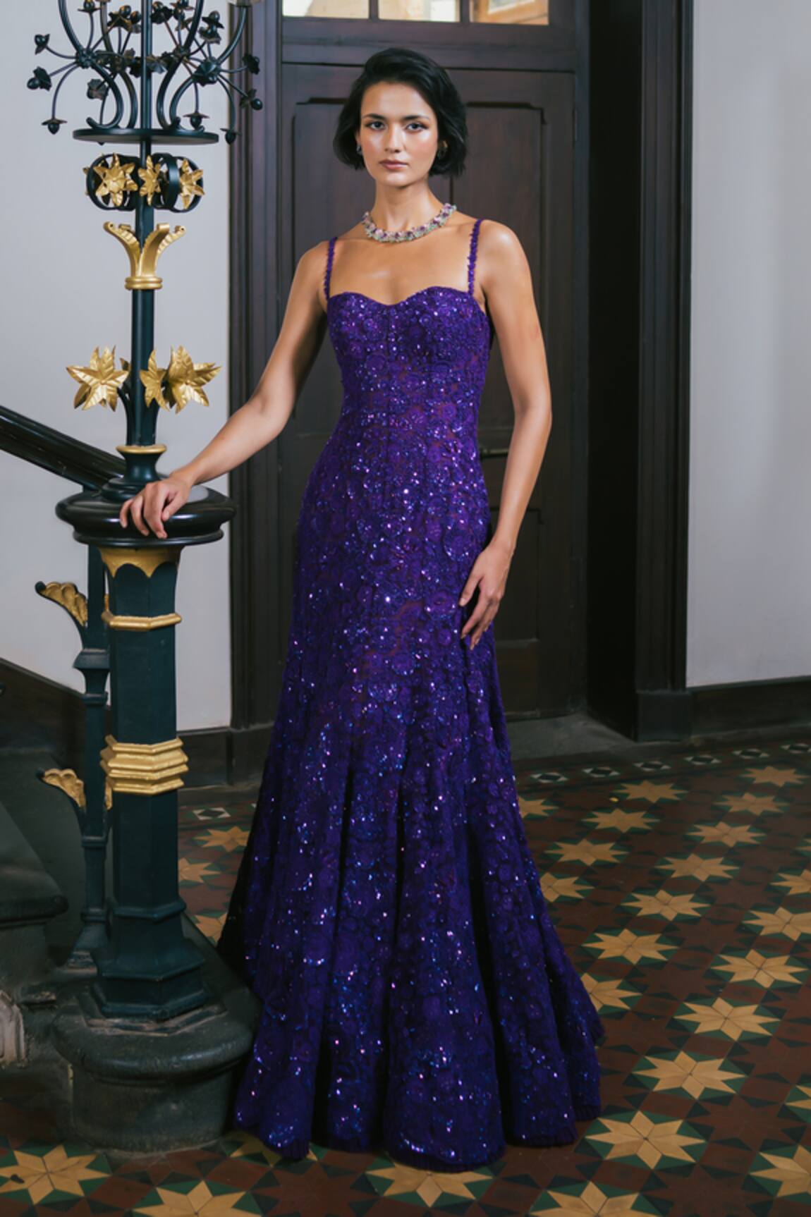 Mishru Cassia Embroidered Gown 