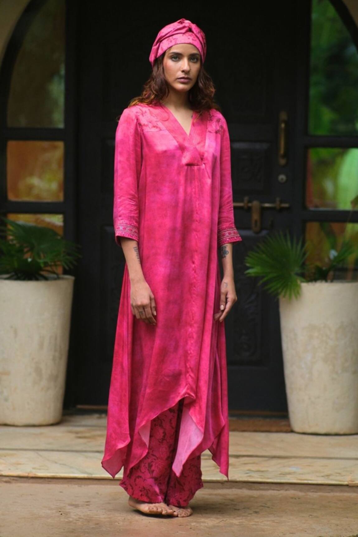 Myoho Tonal Print Kurta With Pant