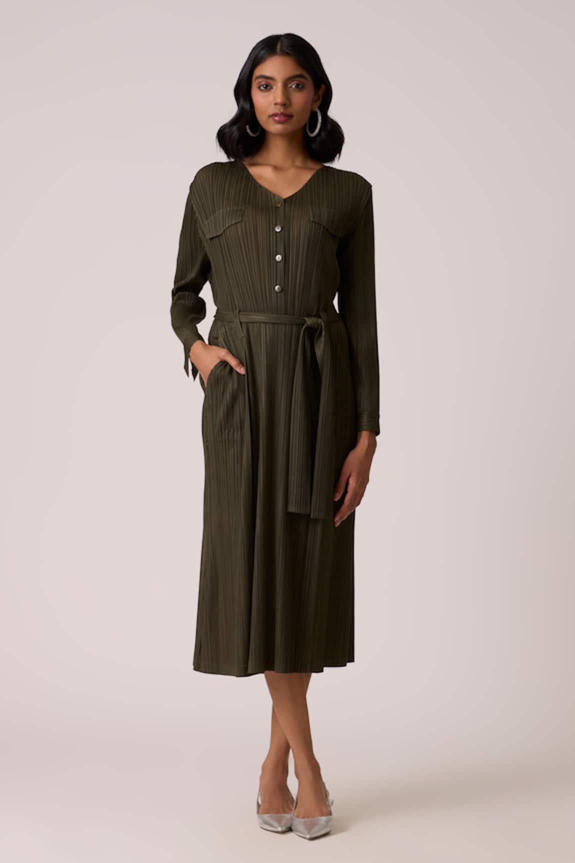 Scarlet Sage Emerson Dress With Belt 