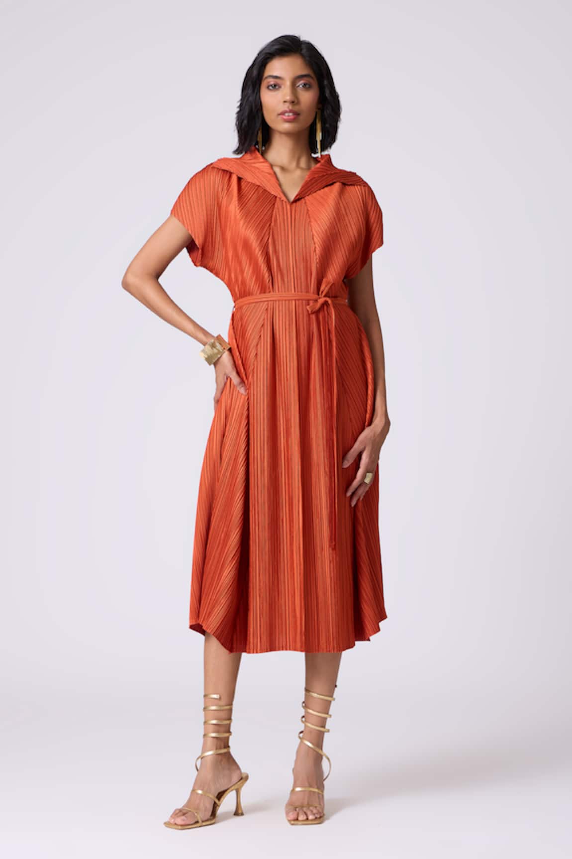 Scarlet Sage Viola Dress With Belt 