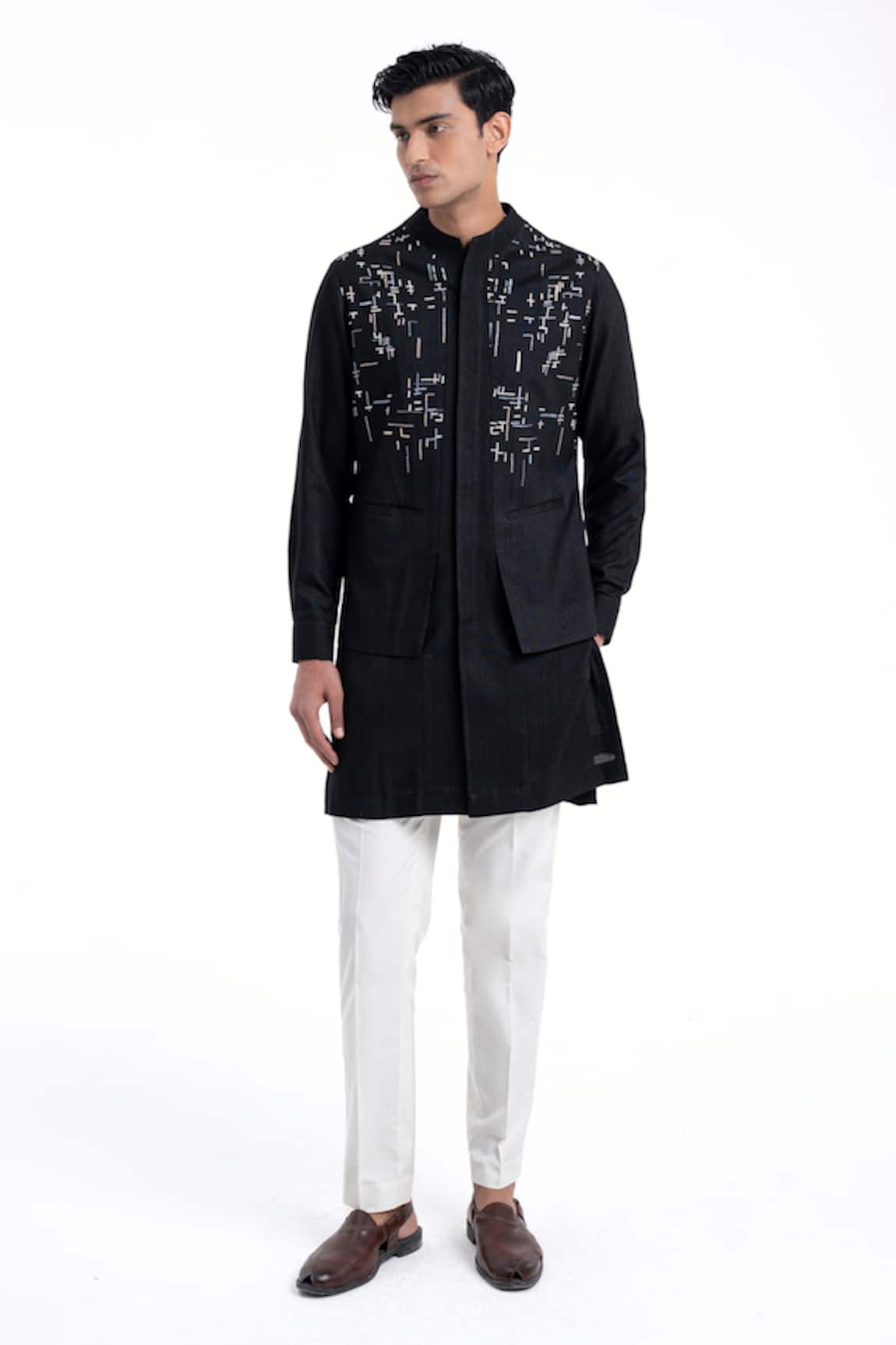 Dhruv Vaish Hybrid Embroidered Kurta Set