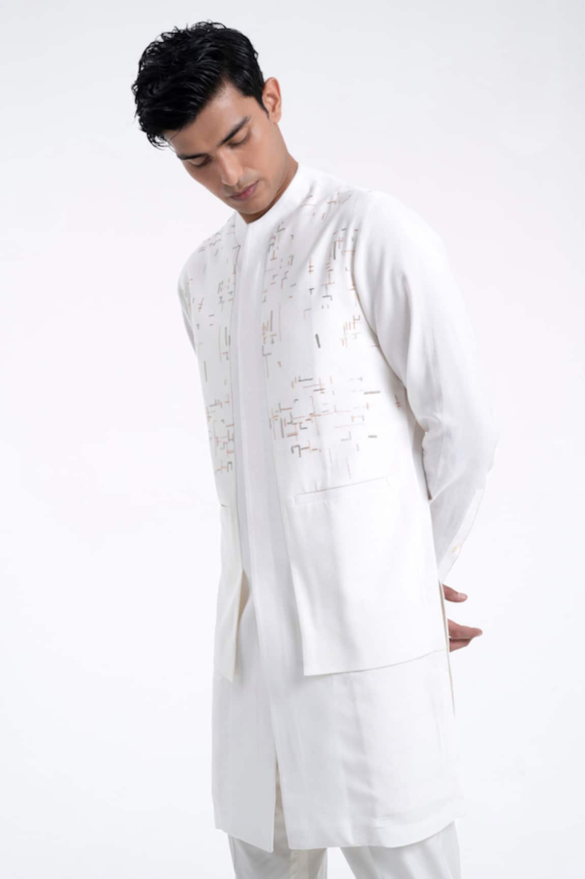 Dhruv Vaish Hybrid Embroidered Kurta Set
