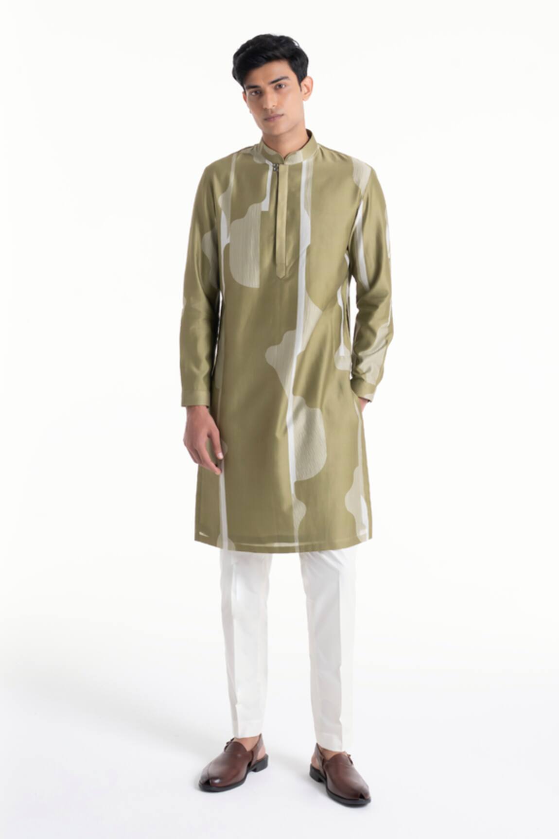 Dhruv Vaish Printed Classic Kurta Set 