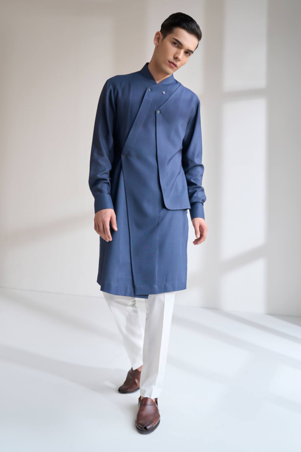 Dhruv Vaish Multi Panel Asymmetric Kurta Set 