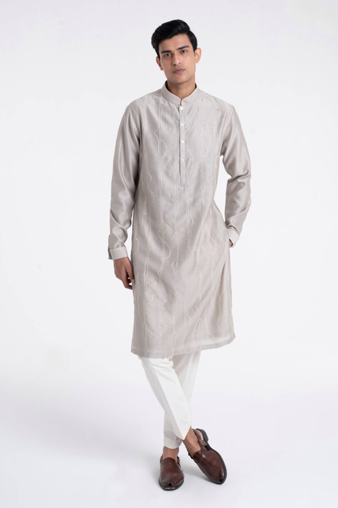 Dhruv Vaish Classic Embroidered Kurta Set 