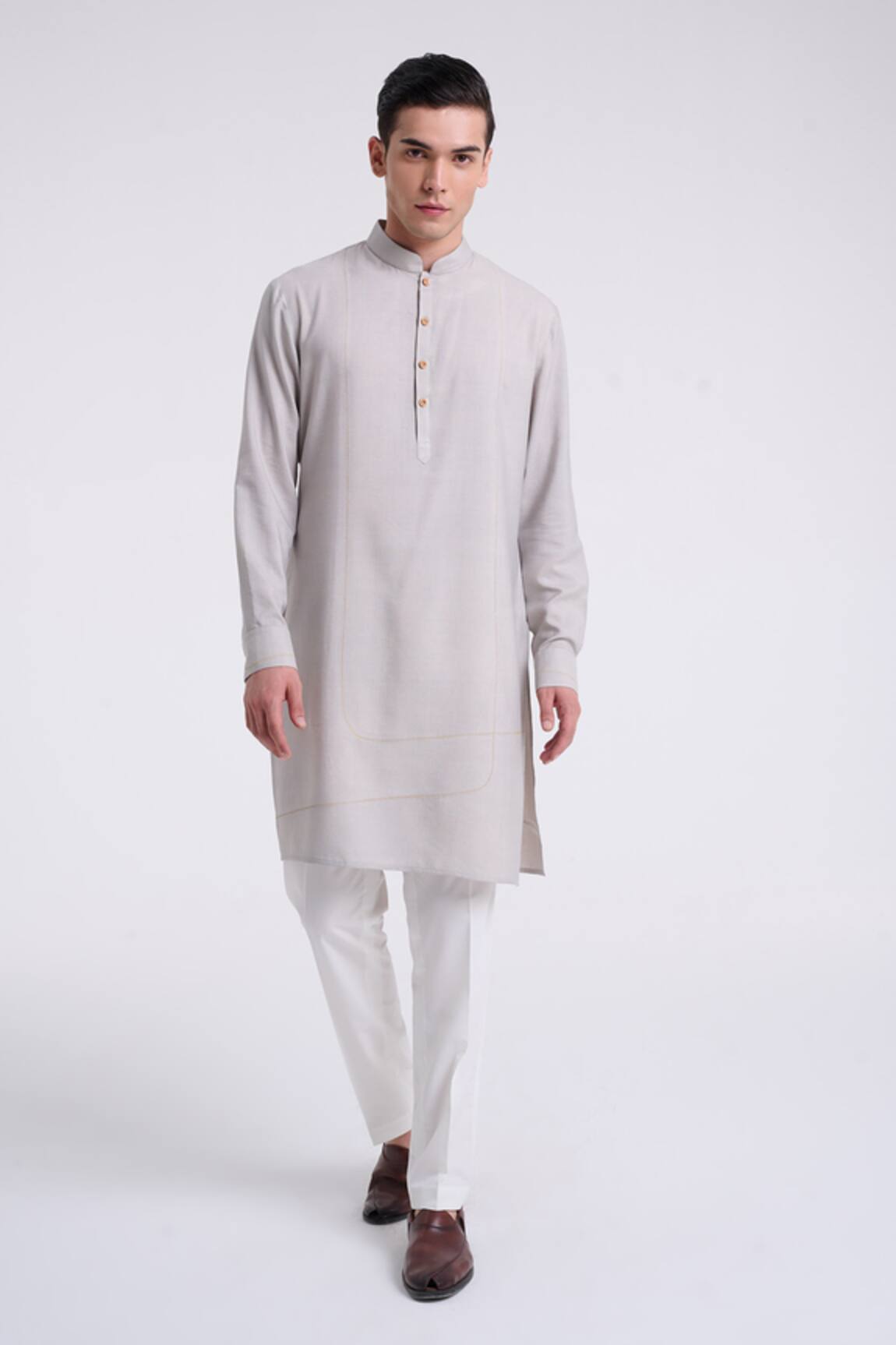 Dhruv Vaish Classic Cotton Silk Kurta Set 