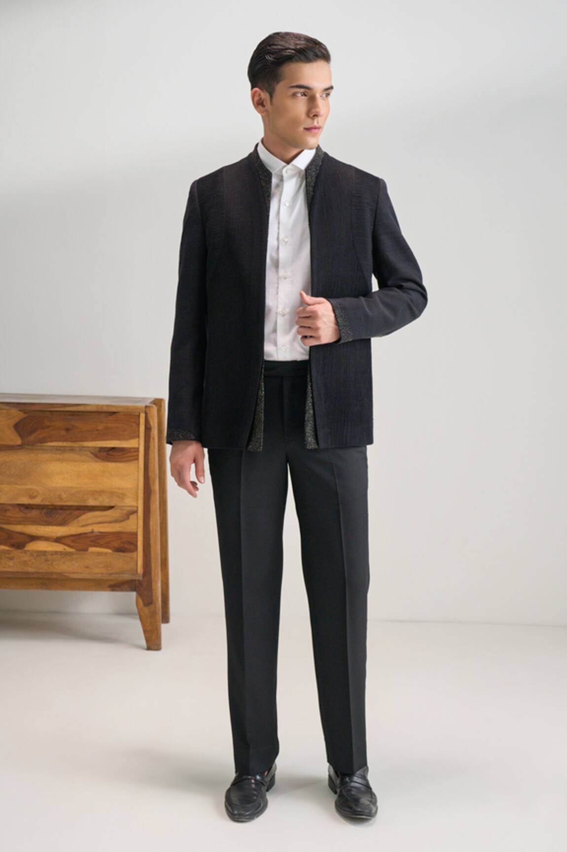 Dhruv Vaish Front Open Contemporary Bandhgala 