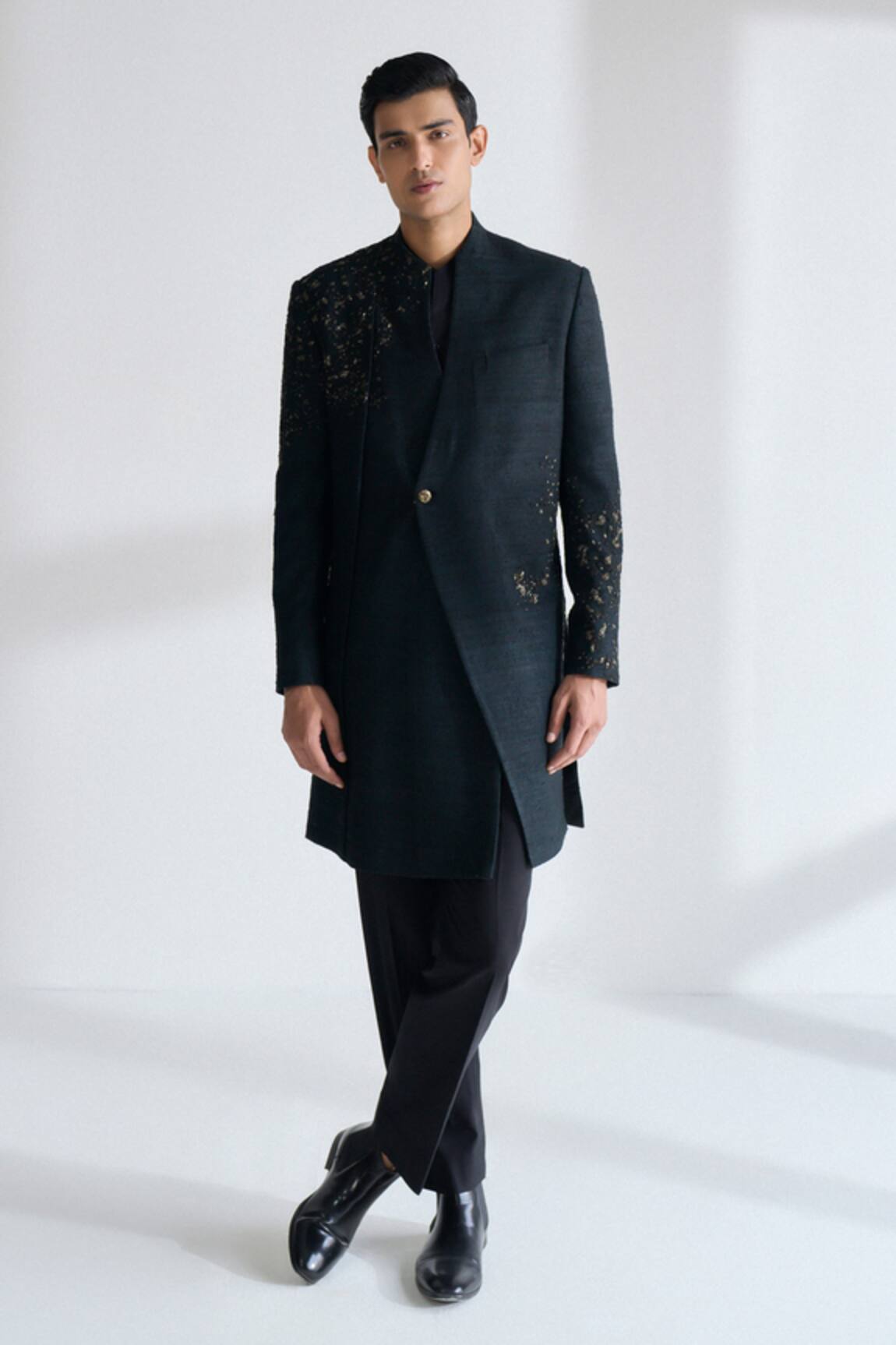 Dhruv Vaish Hand Embroidered Sherwani Set 