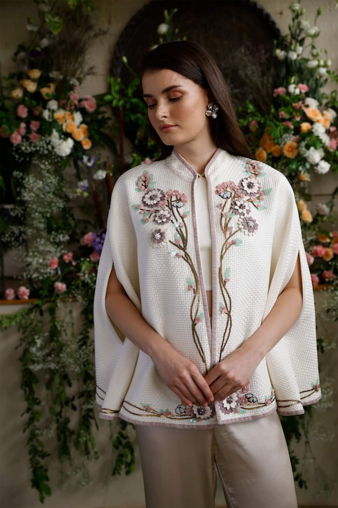 Nika 1.0 Ilana Hand Embroidered Cape 