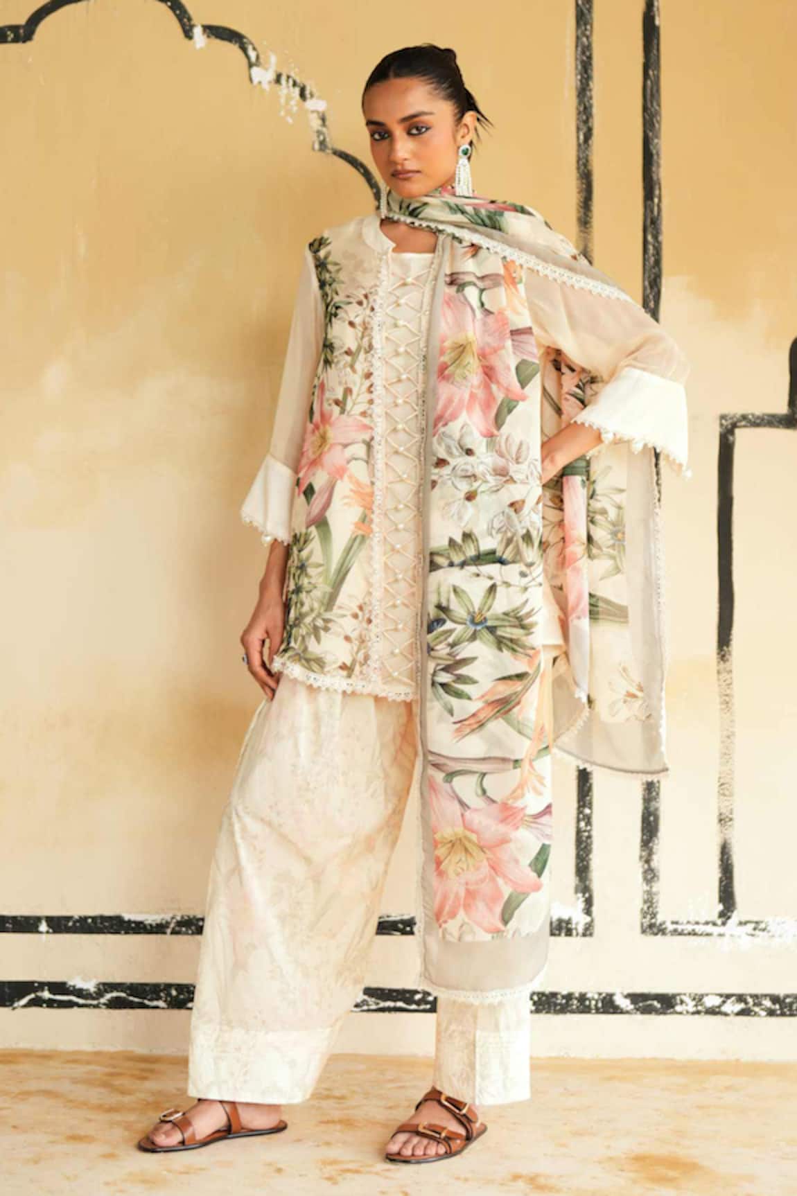 Rainas Jaisalmer Glow Printed Kurta Salwar Set