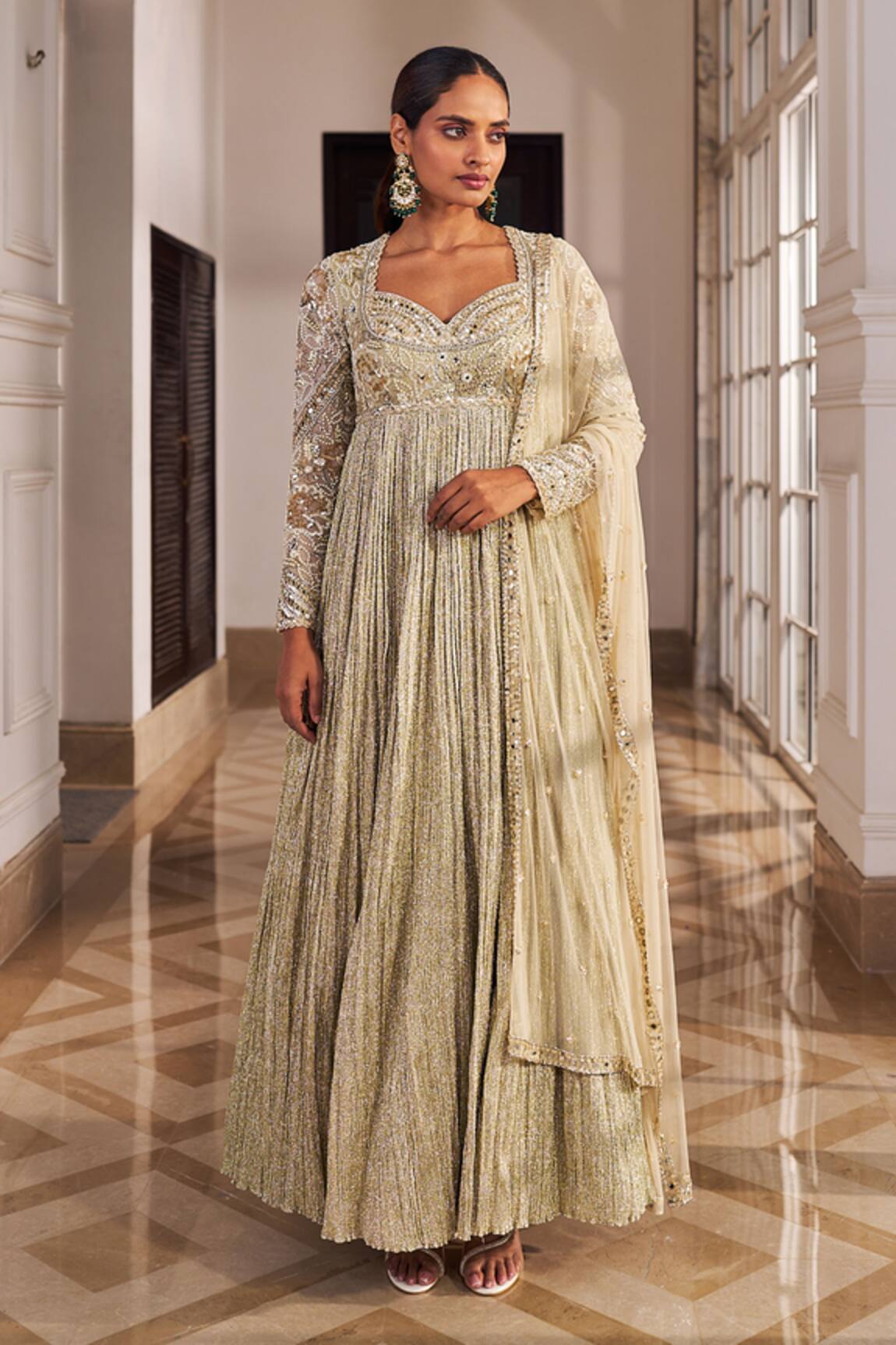 Nidhika Shekhar Umang Embroidered Anarkali With Dupatta 