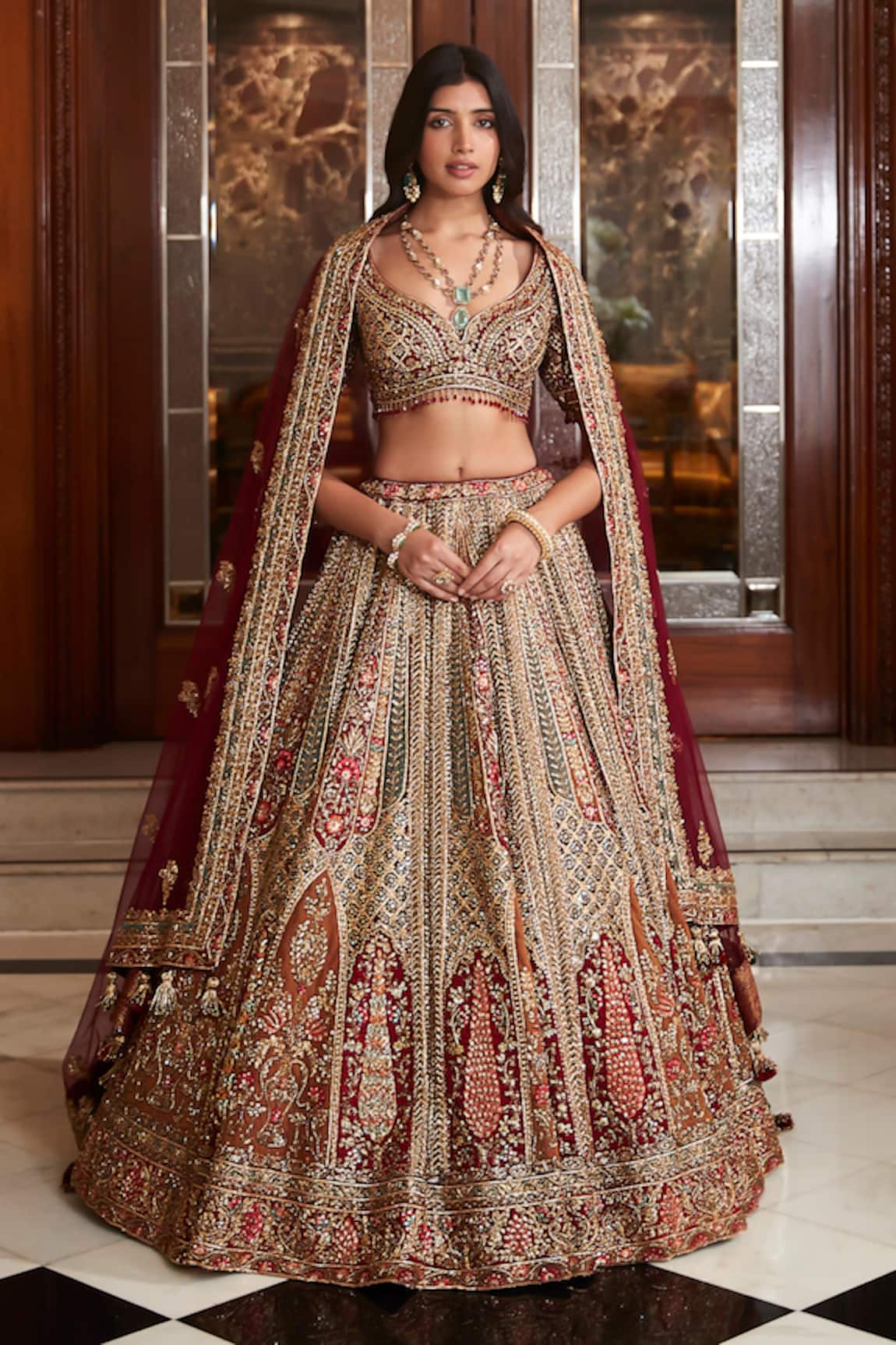 Roqa Nayyara Embroidered Bridal Lehenga Set 