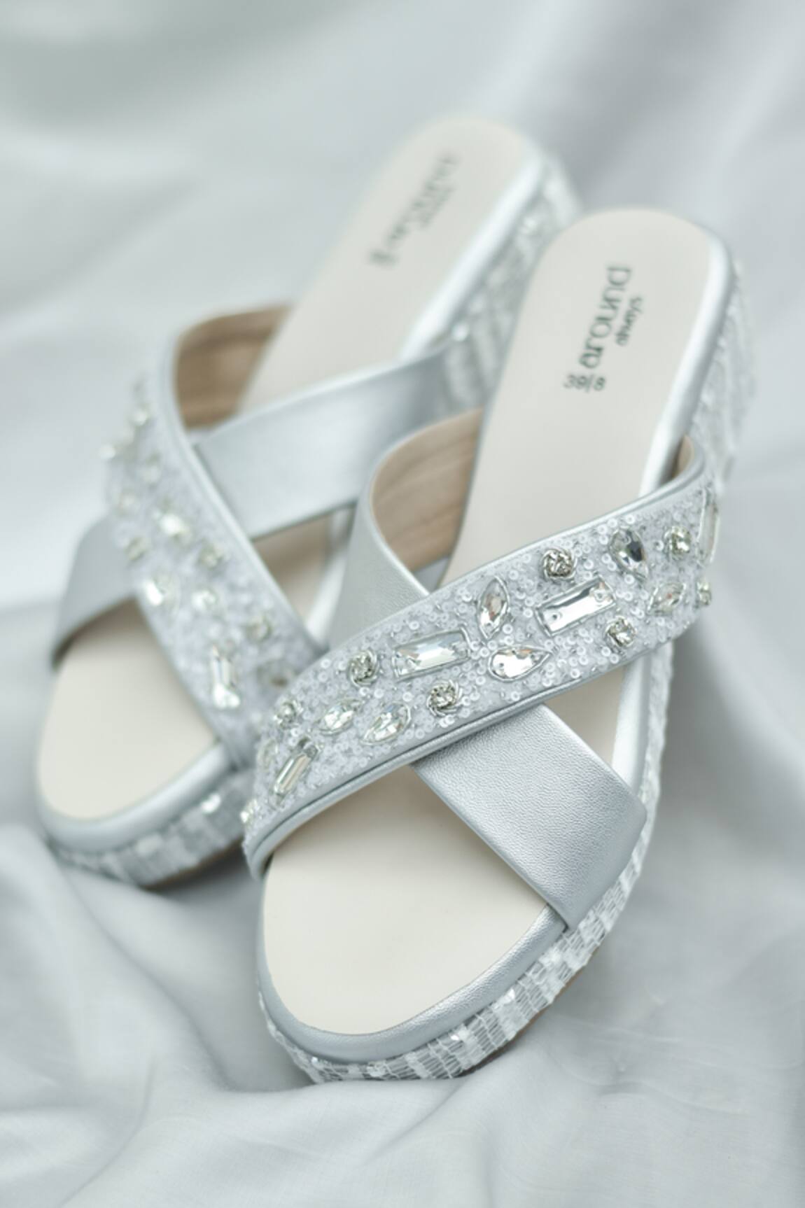 Around Always Juliet Cross-Strap Slip-On Wedges 