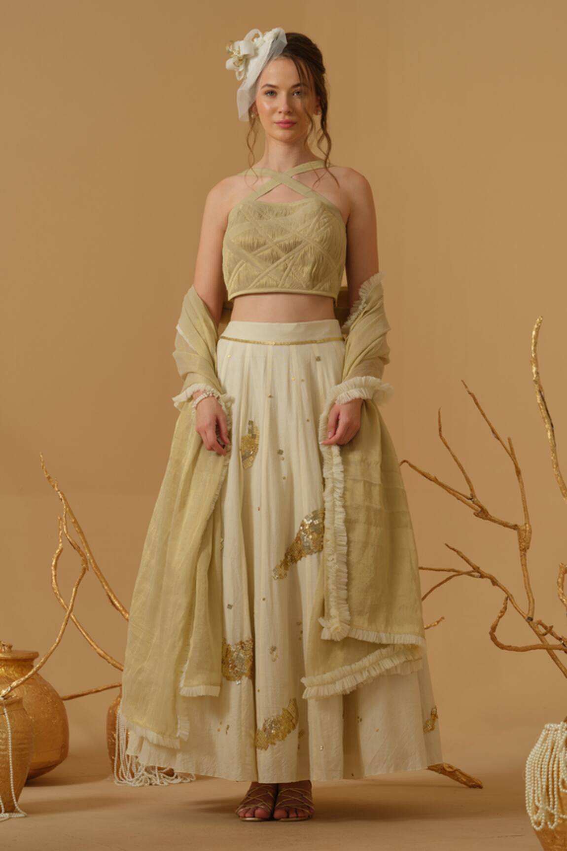 Abstract By Megha Jain Madaan Embellished Skirt 