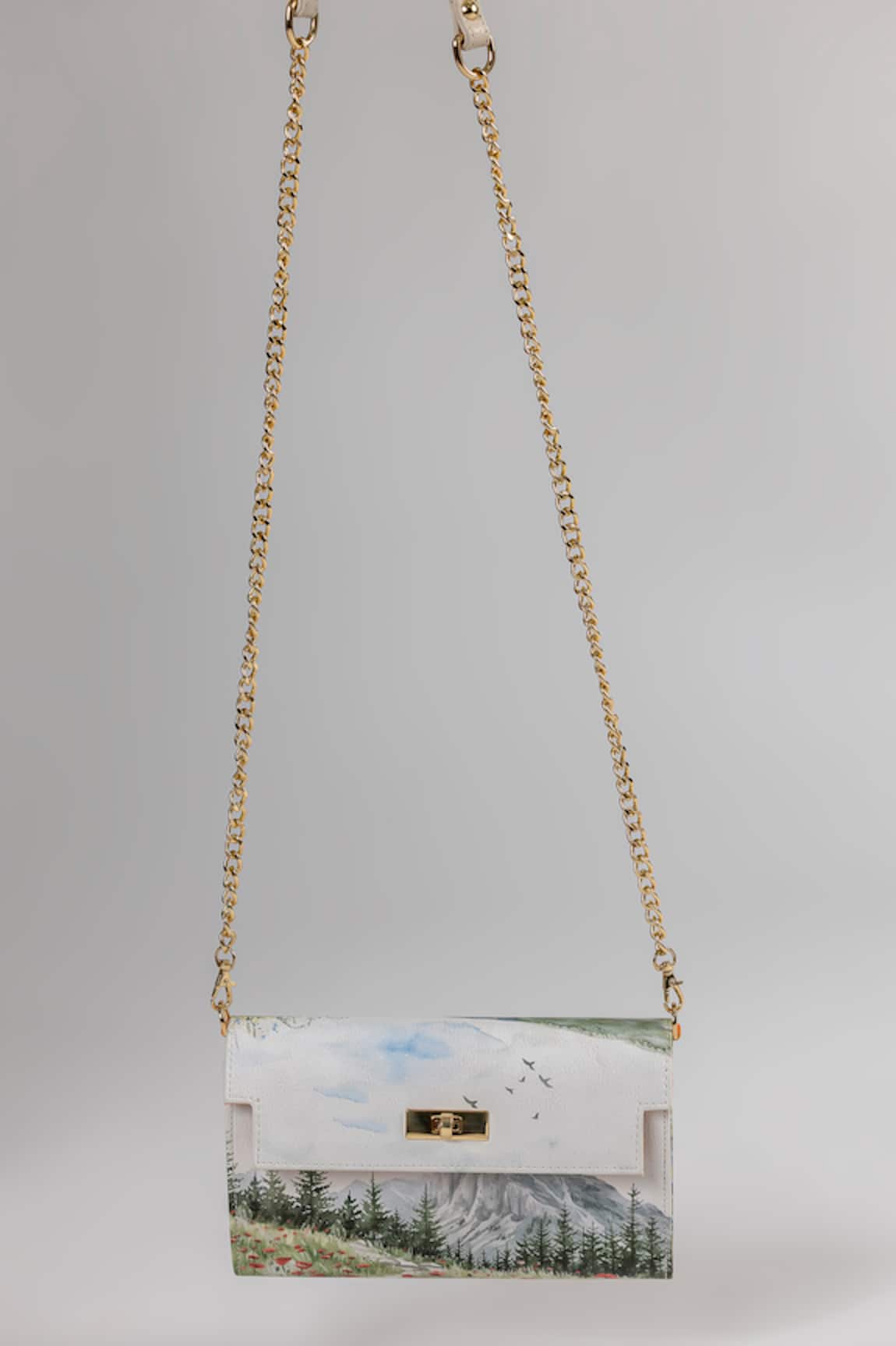 The Garnish Company Scarperia Mountain Landscape Print Wallet Sling