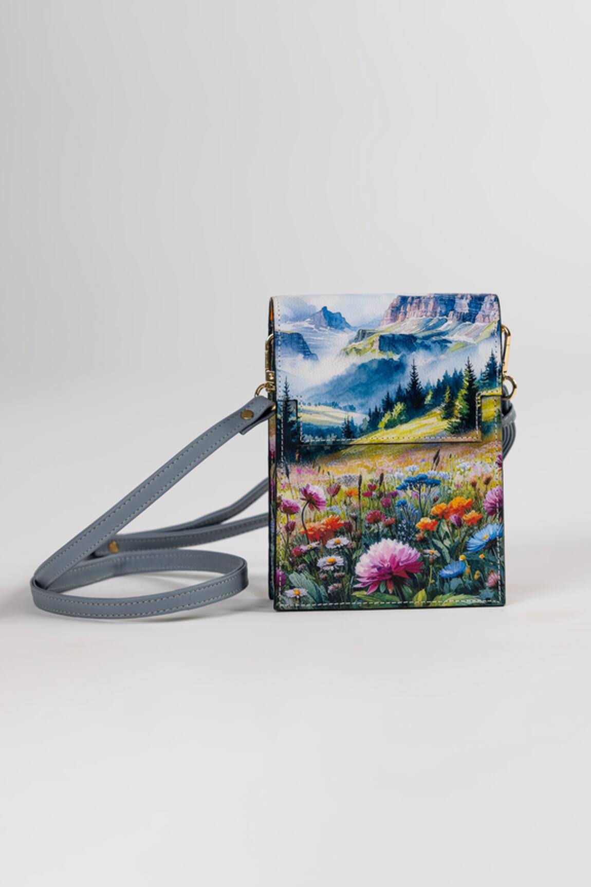 The Garnish Company Empoli Floral Mountain Printed Phone Sling Bag