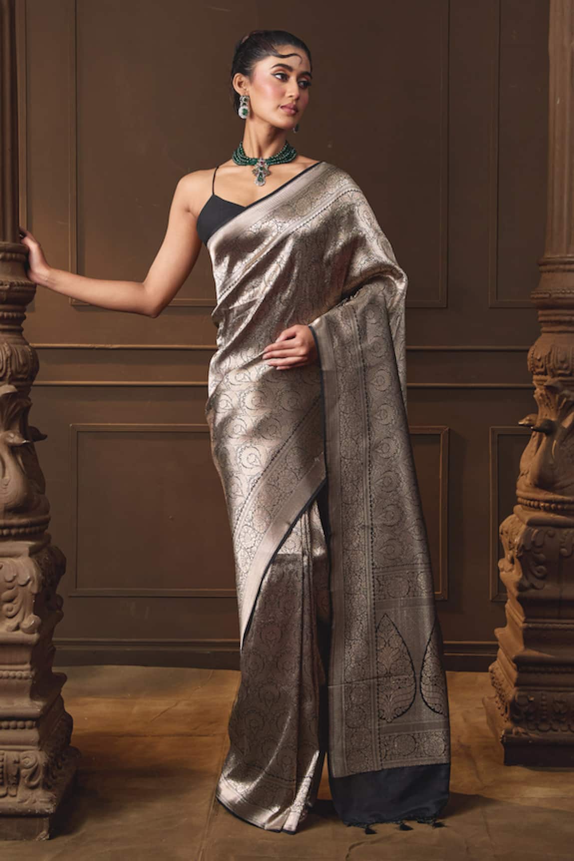 Vishwa By Pinki Sinha Banarasi Silk Saree With Running Blouse Piece
