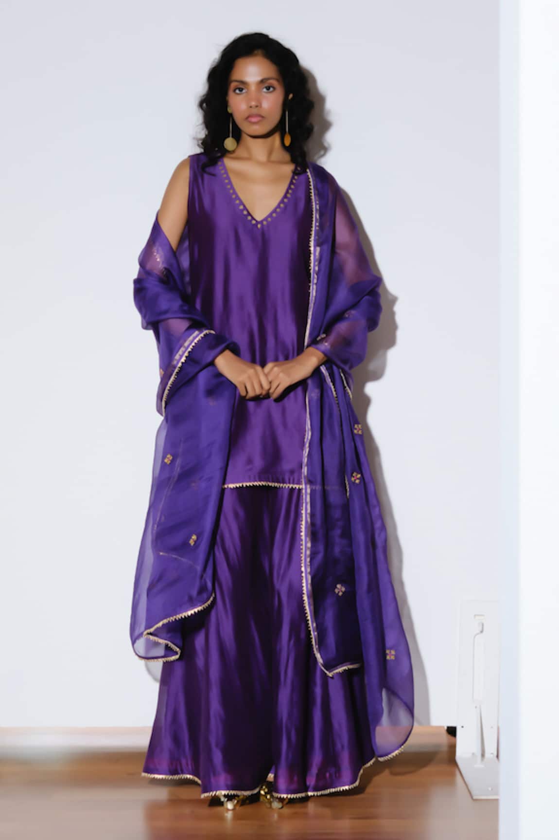 Kharakapas Angoor Silk Sharara Set 