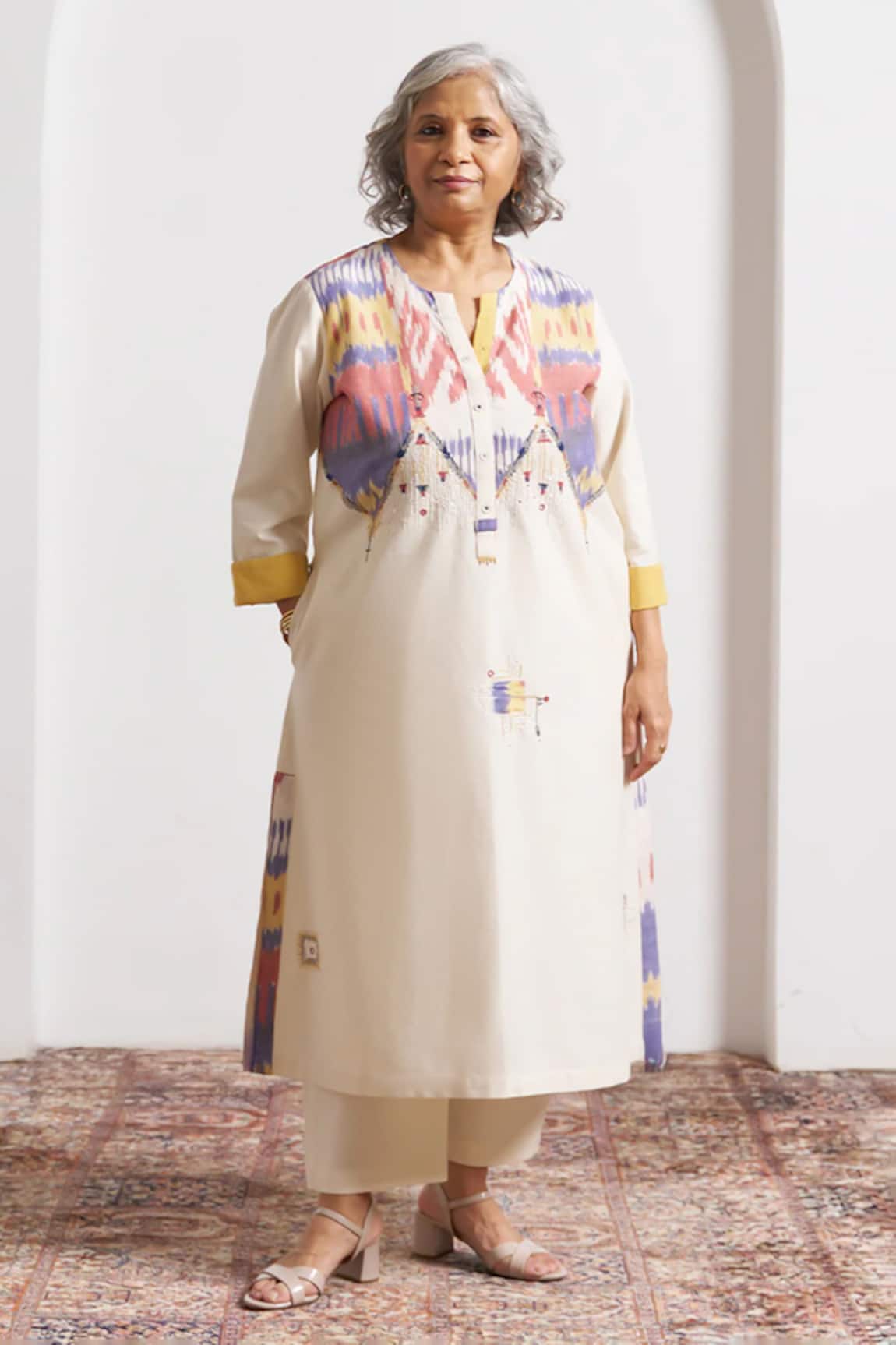 Vaaya Handwoven Cotton Ikat Kurta 