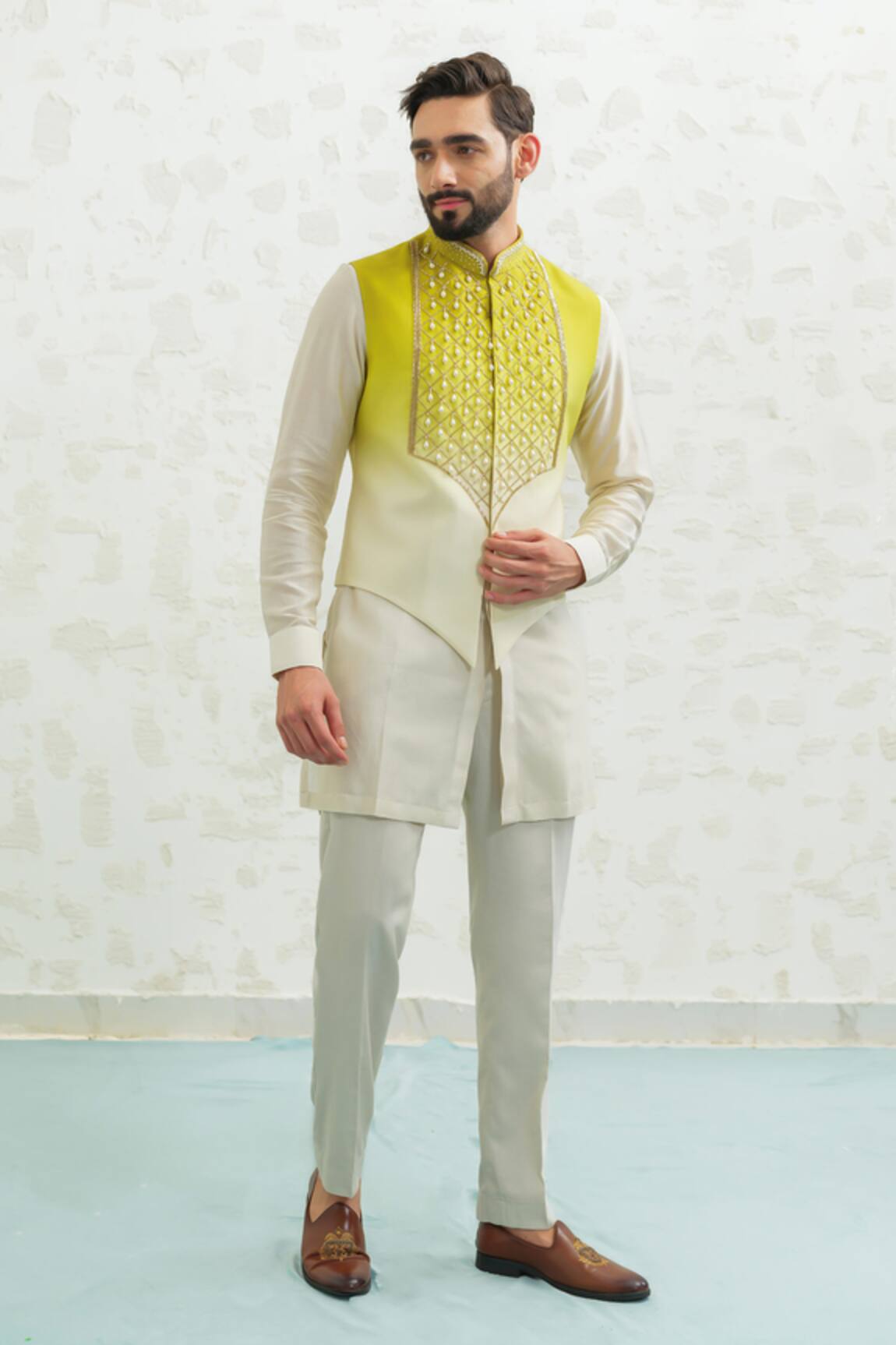 Runit Gupta Green Ombre Latkan Bundi Set 