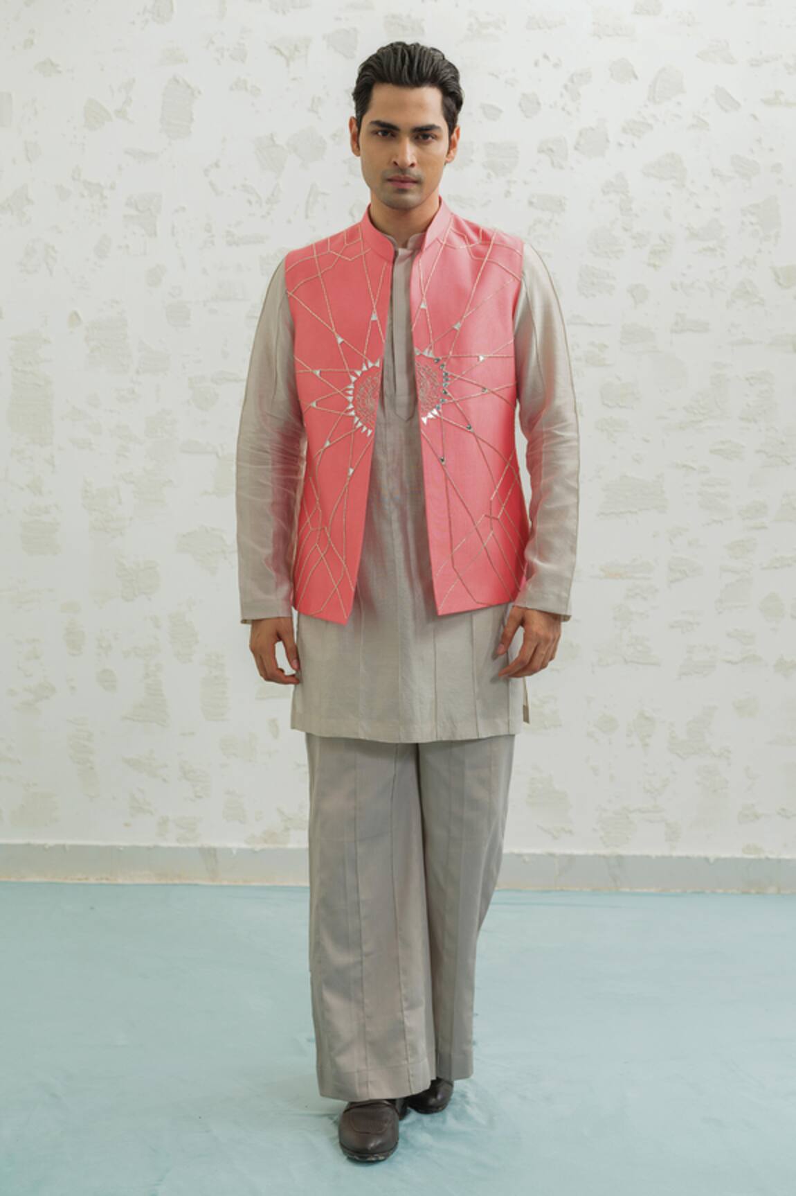 Runit Gupta Flamingo Rays Bundi Kurta Set 