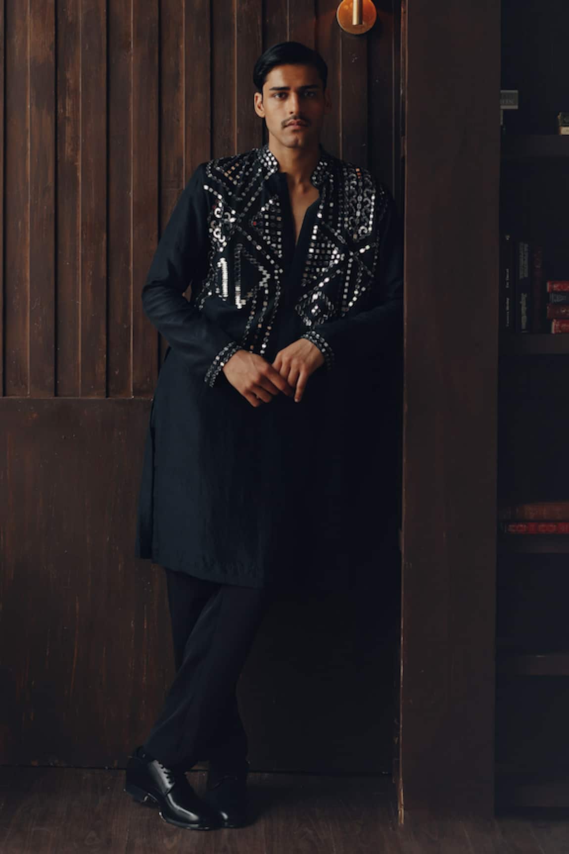 Twenty Nine Sequined Silk Kurta & Pant Set