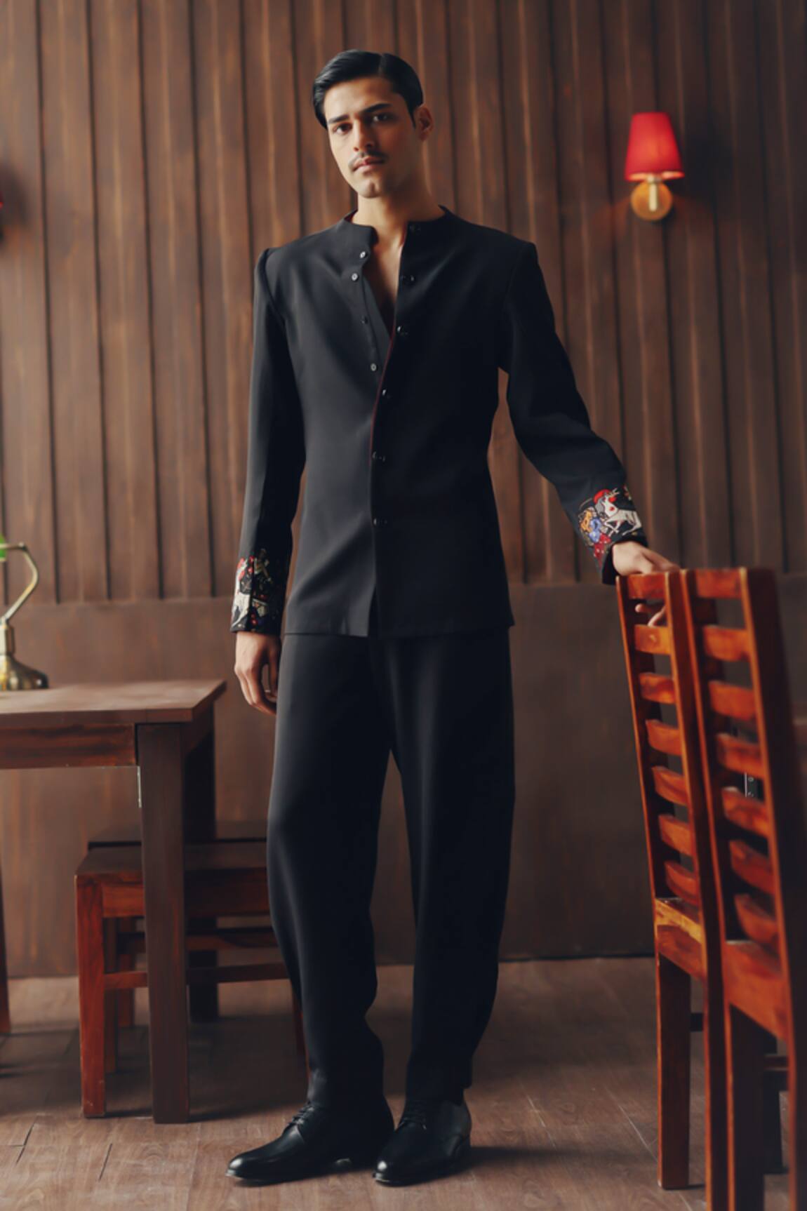 Twenty Nine Midnight Black Crepe Dhoti Pant