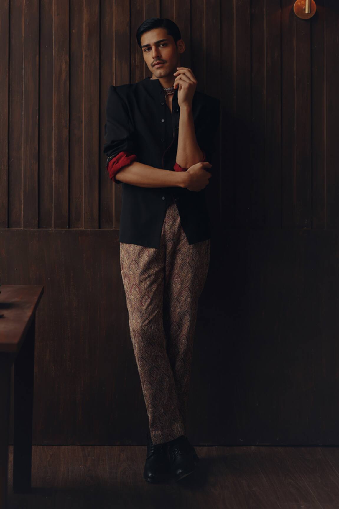 Twenty Nine Art Deco Embroidered Jacket & Kantha Pant Set