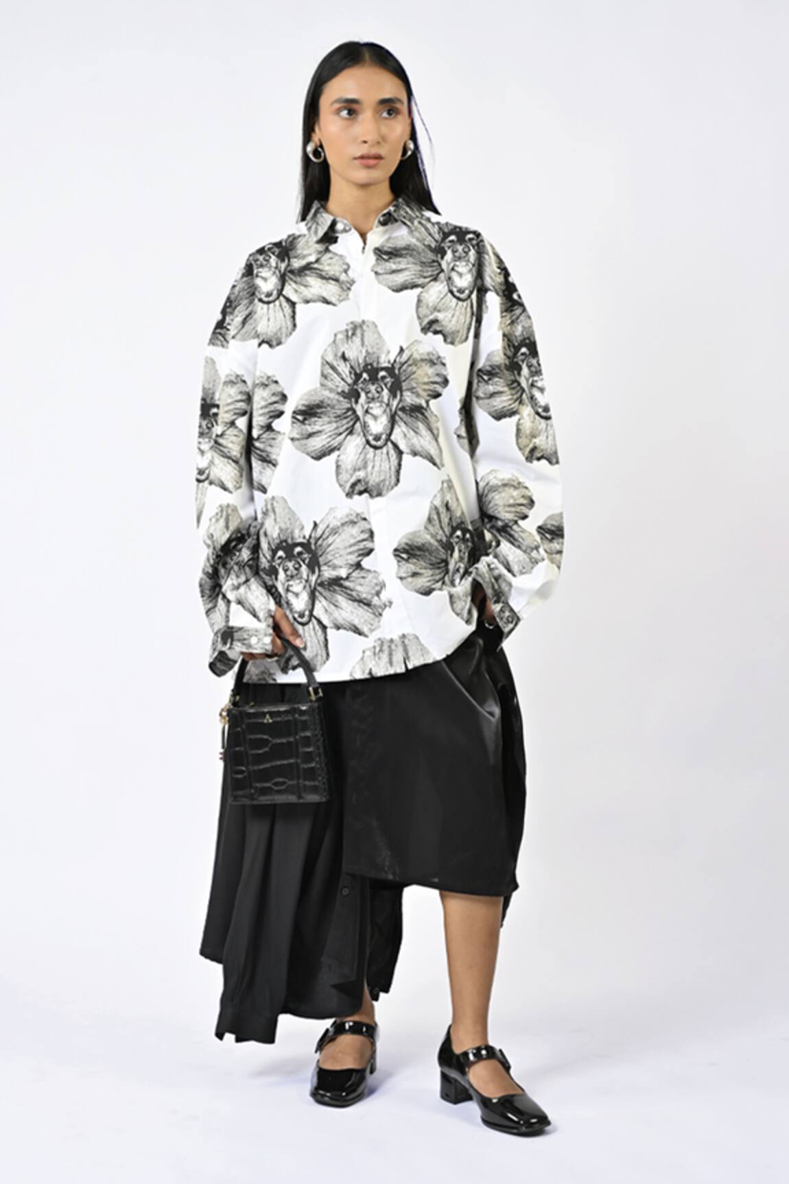 Huemn Canine Print Cotton Shirt 