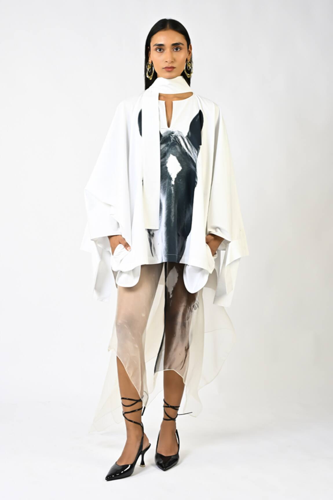 Huemn Horse Print Cotton Kaftan 