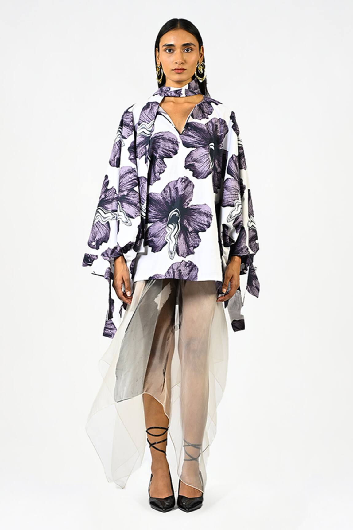 Huemn Print Cotton Kaftan Top 