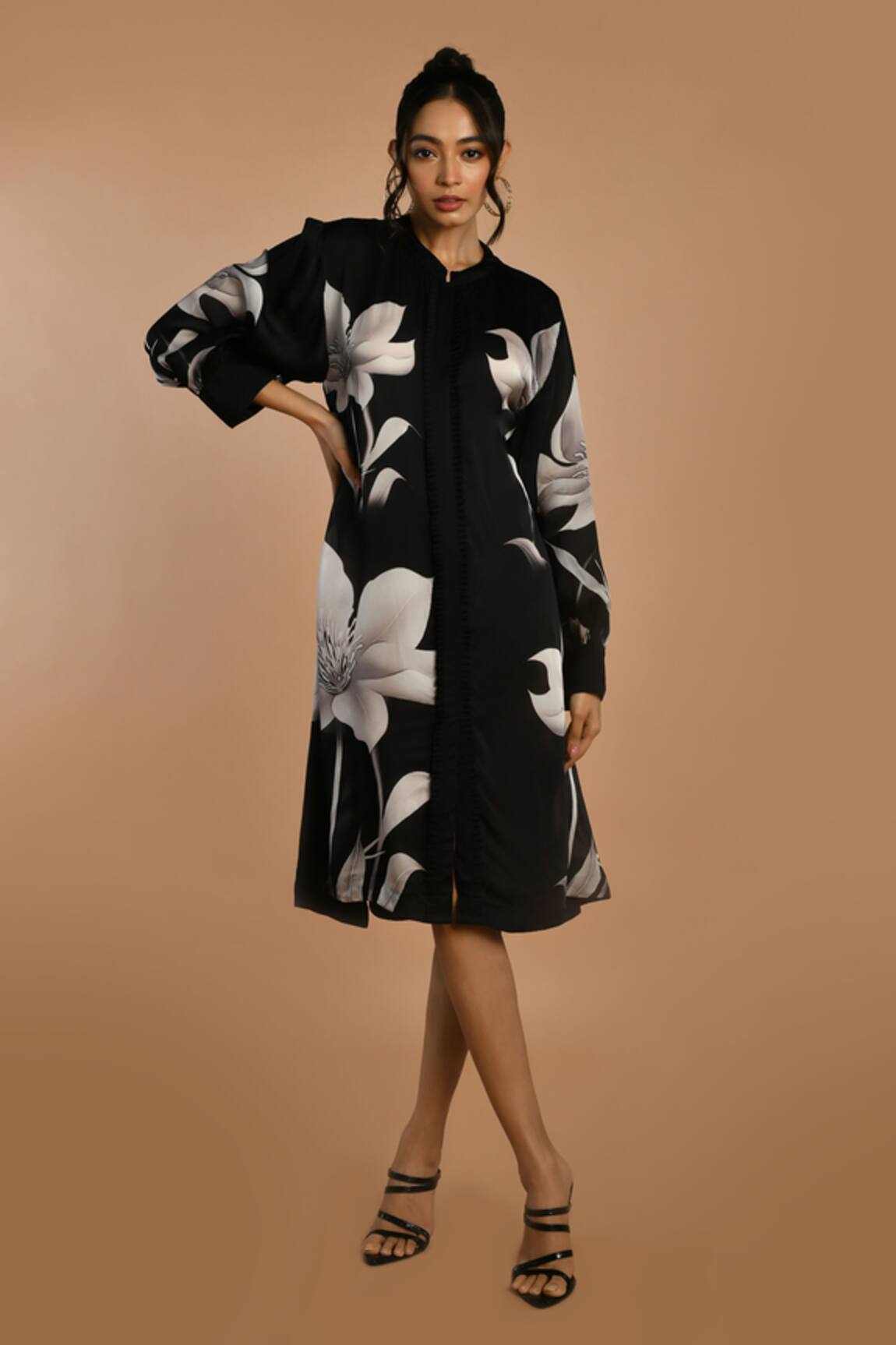 ISADAA BY ROTNA DUTT Digital Printed Floral Shirt Dress 