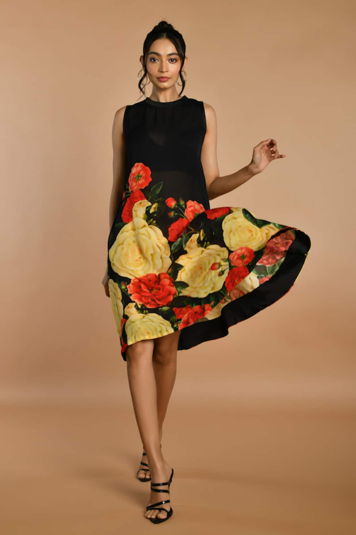 ISADAA BY ROTNA DUTT Digital Printed Floral Dress 