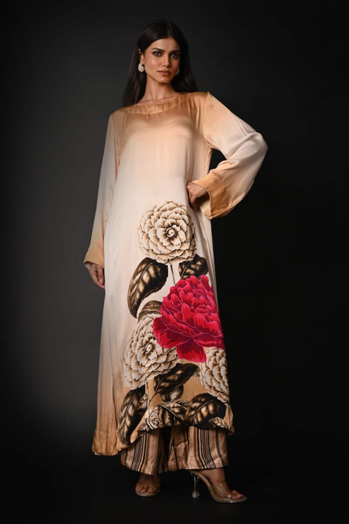 ISADAA BY ROTNA DUTT Digital Floral Print Kurta & Pant Set