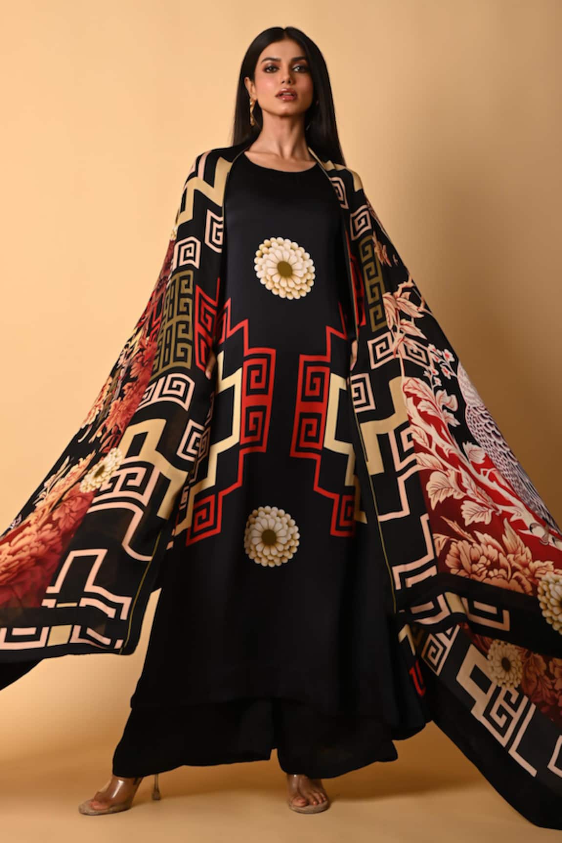 ISADAA BY ROTNA DUTT Digital Print Kurta Palazzo & Dupatta Set 