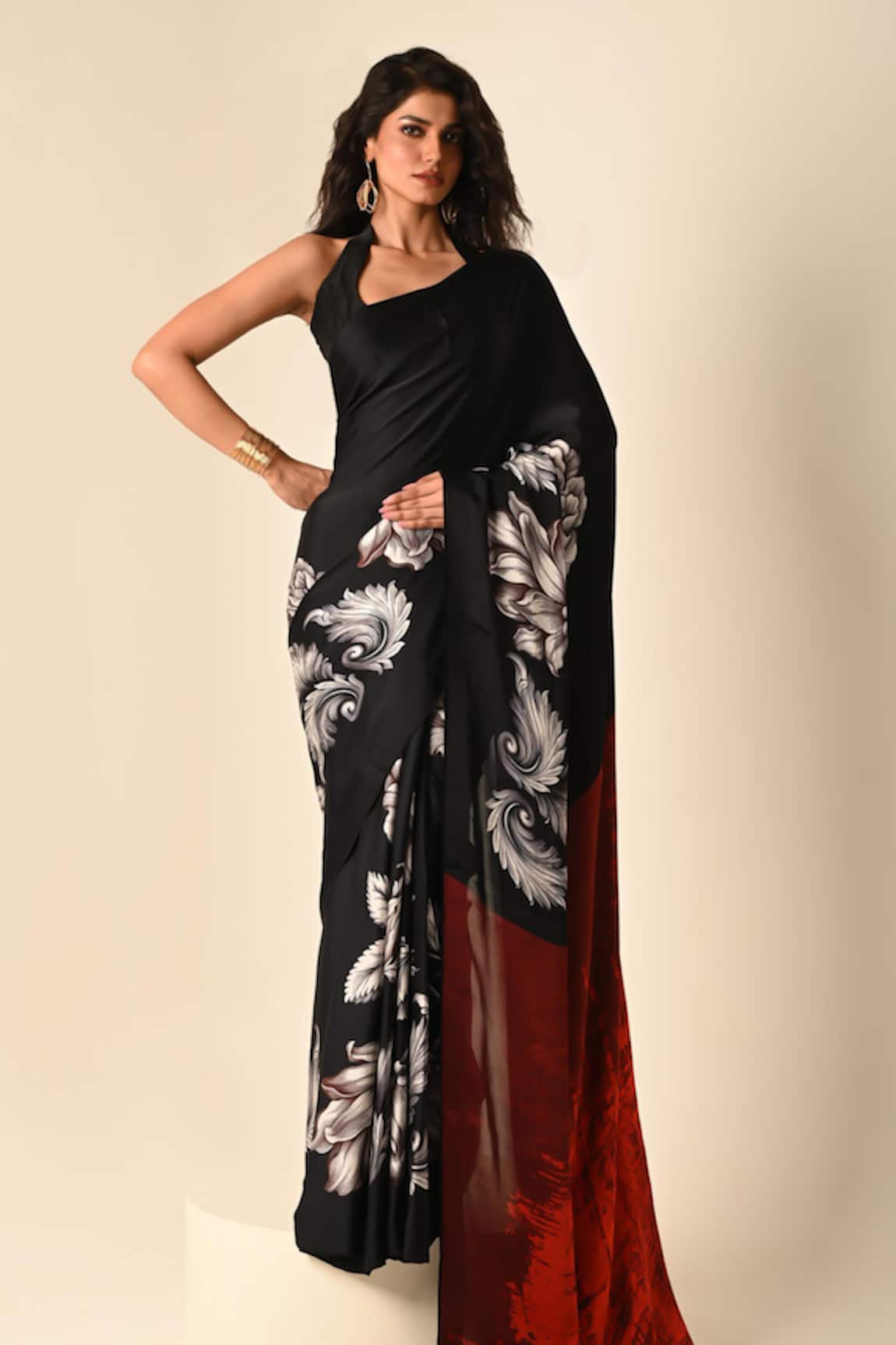 ISADAA BY ROTNA DUTT Digital Printed Saree With Satin Border