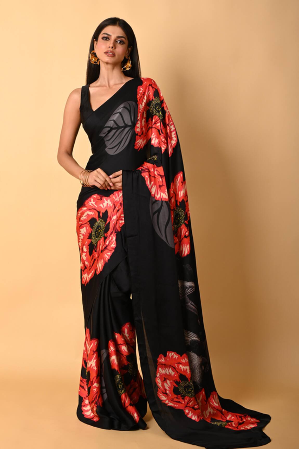 ISADAA BY ROTNA DUTT Digital Printed Saree With Satin Border