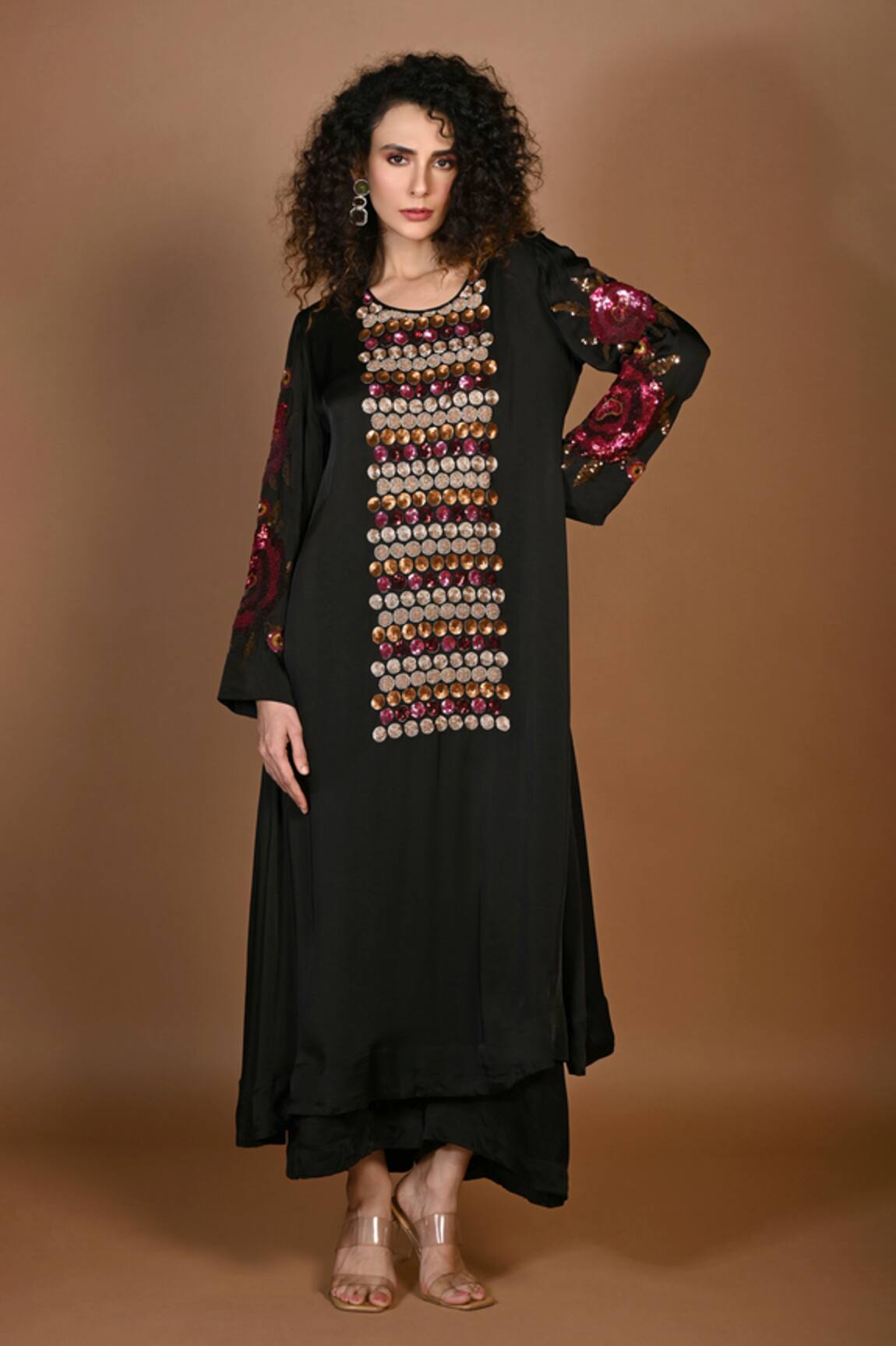 ISADAA BY ROTNA DUTT Sequins, Beads & Zardosi Embroidered Kurta Set 