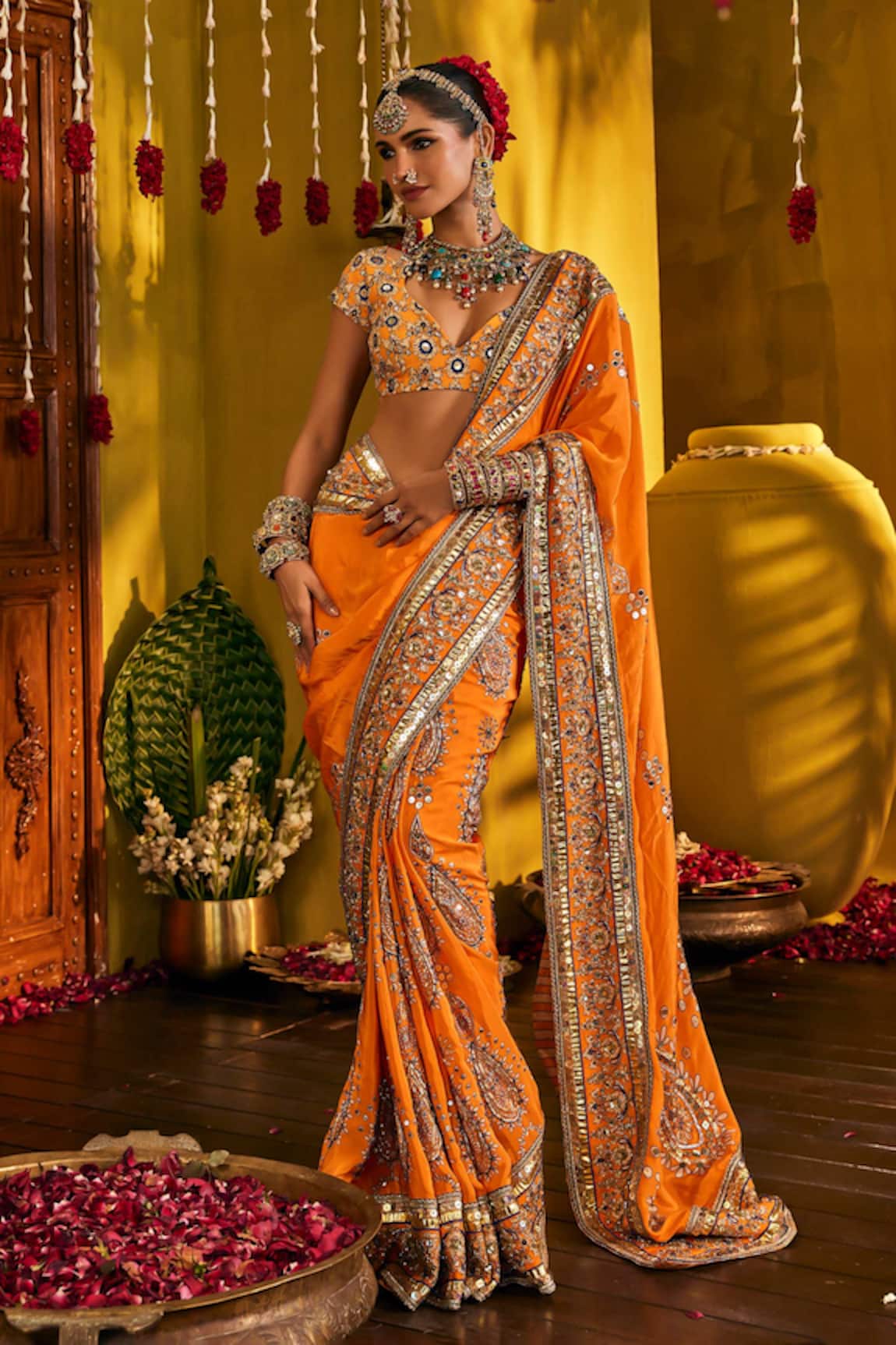 The Royaleum Ishmira Embroidered Saree 