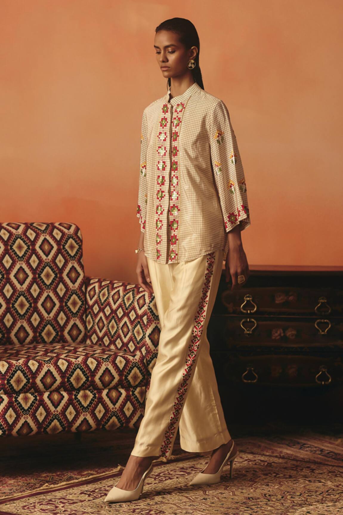 Pooja Rajgarhia Gupta Neerja Ikat Pattern Pant 