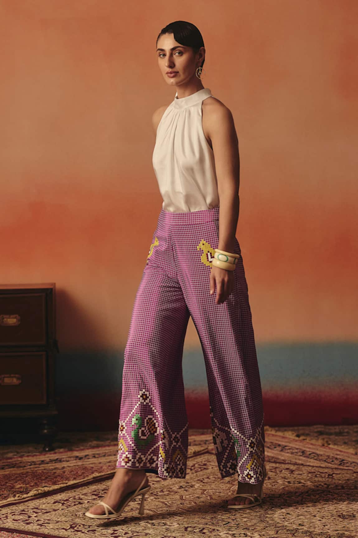 Pooja Rajgarhia Gupta Bulbul Ikat Pattern Pant 