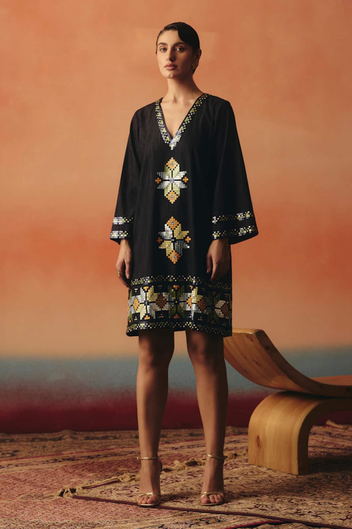 Pooja Rajgarhia Gupta Dhara Ikat Pattern Dress 