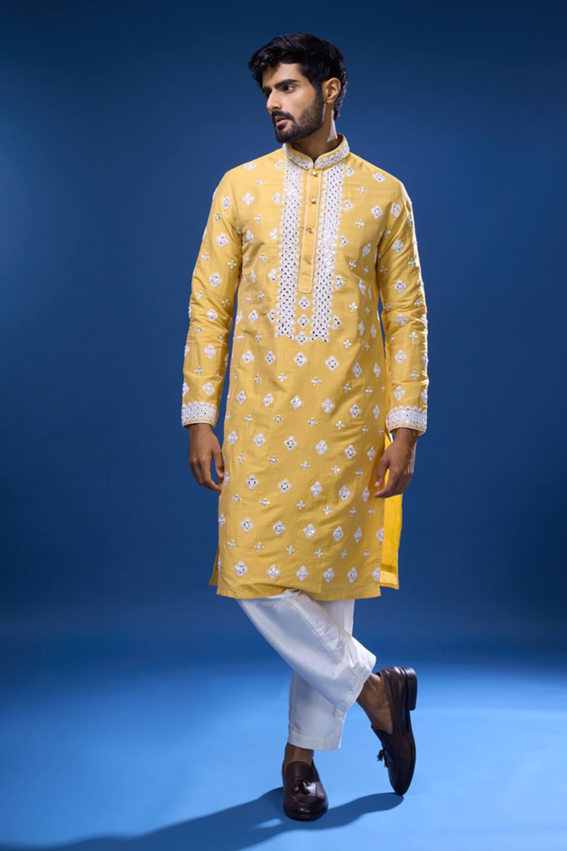 Arihant Rai Sinha Floral & Mirror Embroidered Kurta Set