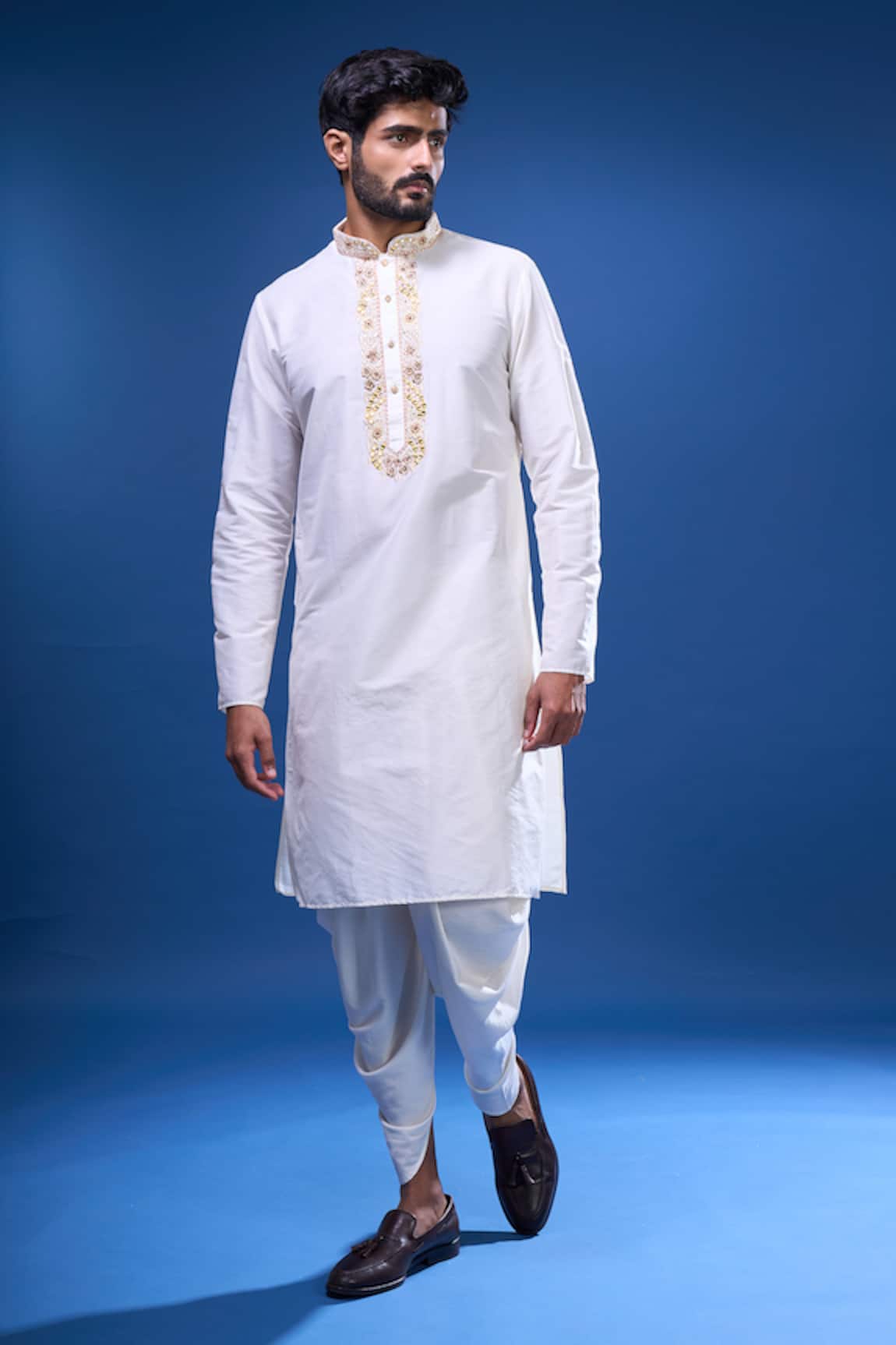 Arihant Rai Sinha Off White Kurta & Patiala Pant Set 